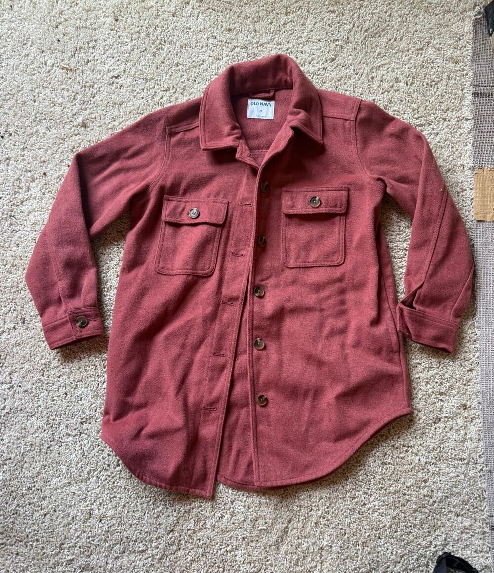 Old Navy Burnt Orange Shacket Jacket Fall XS